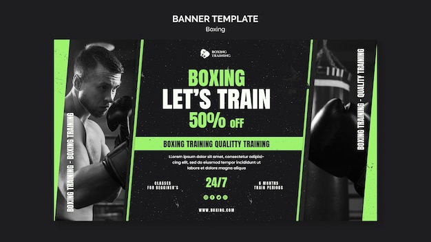 Flat design boxing template