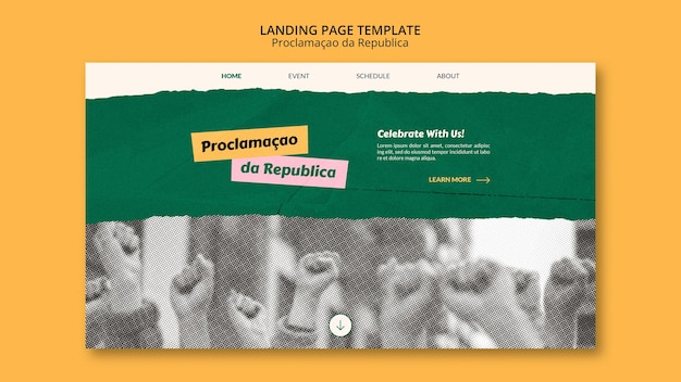 Flat design brazil independence day template