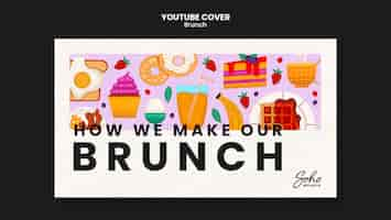 PSD gratuito modello di brunch design piatto