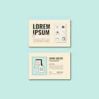 Free PSD flat design business business card template