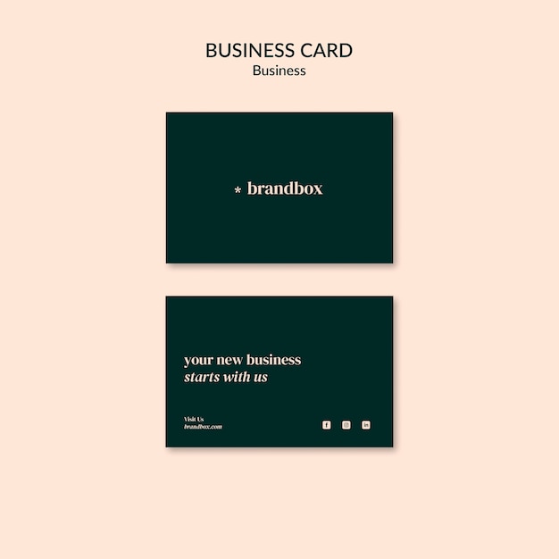 Free PSD flat design business card template