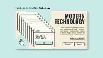 PSD gratuito modello di annuncio facebook aziendale di design piatto