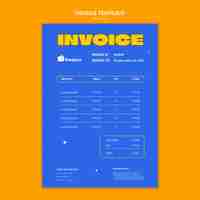 Free PSD flat design business strategy invoice template