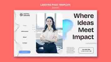 Free PSD flat design business template design