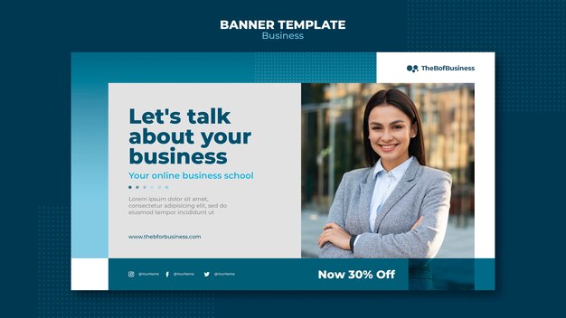 Flat design business template