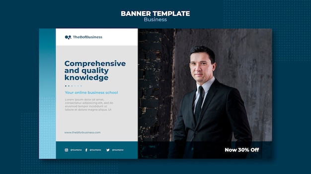 Flat design business template