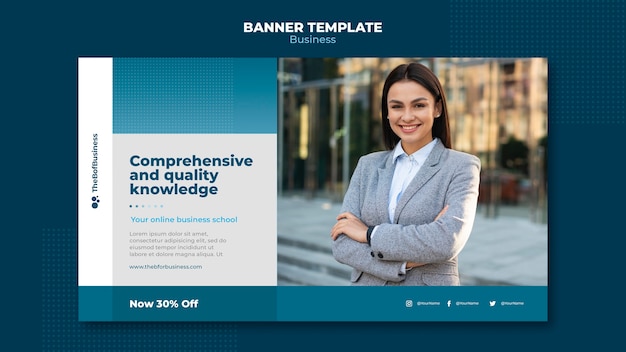 Free PSD flat design business template