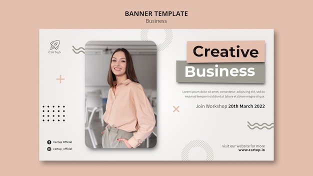 PSD gratuito modello di business design piatto