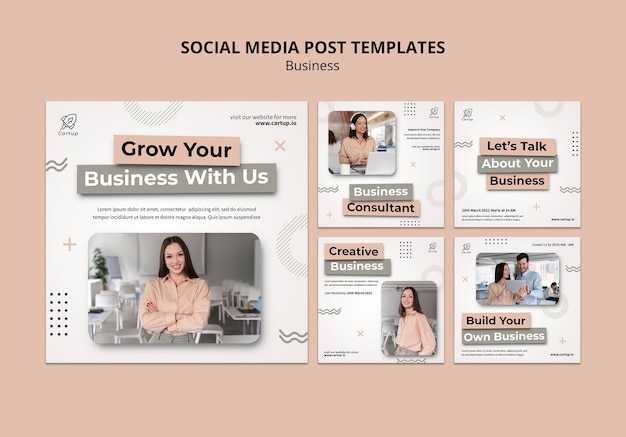 Free PSD flat design business template