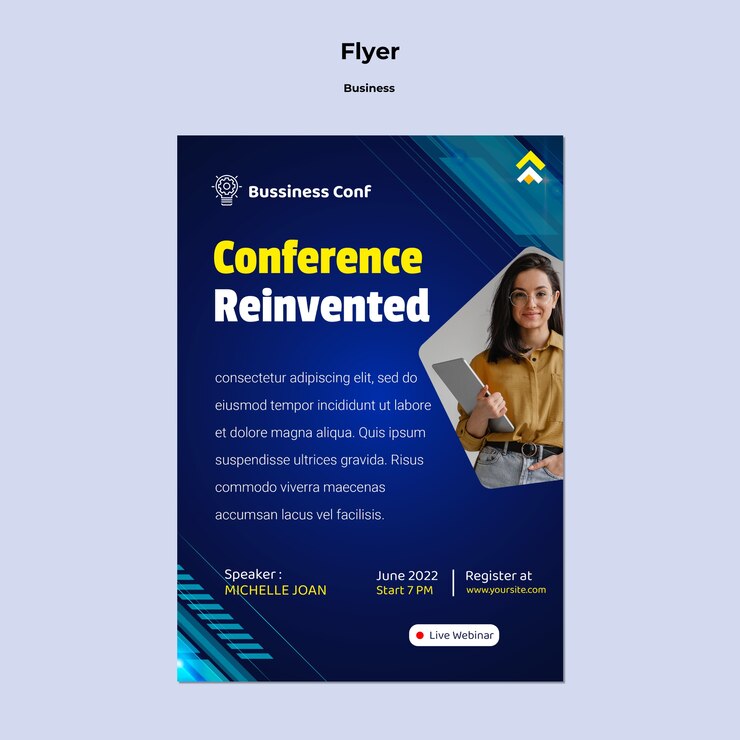Free PSD flat design business template