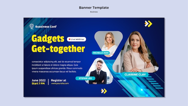 Free PSD flat design business template