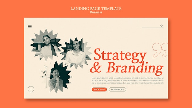 Free PSD flat design business template