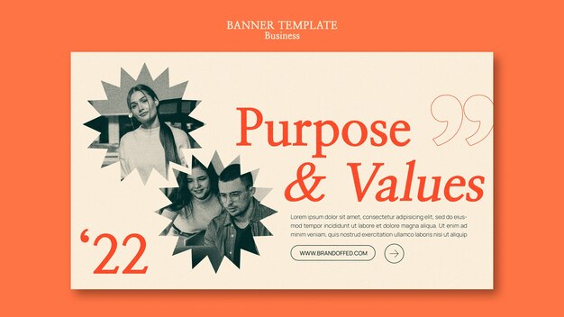 Free PSD flat design business template