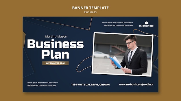 Free PSD flat design business template