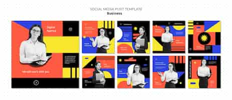 Free PSD flat design business template