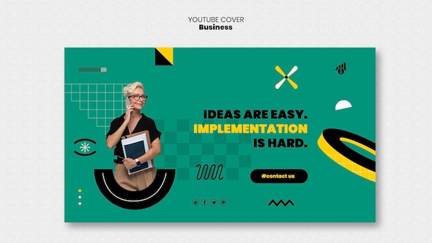 Free PSD flat design business  template