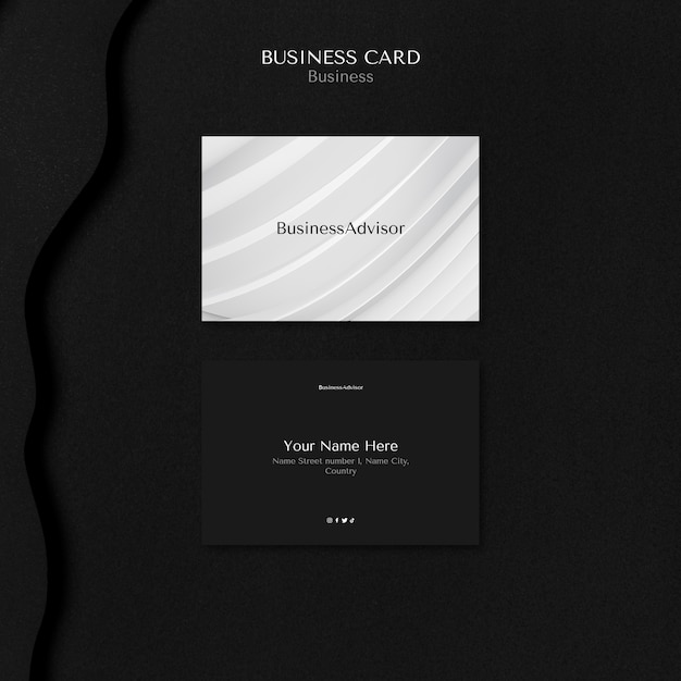 PSD gratuito modello di business design piatto