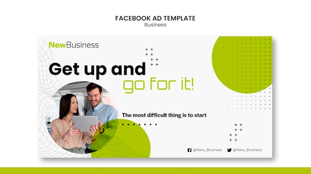 Flat design business template