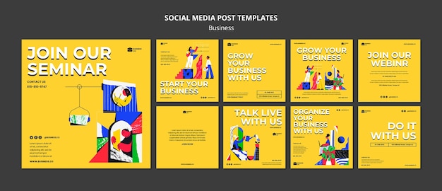 Free PSD flat design business template