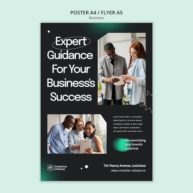 Flat design business template