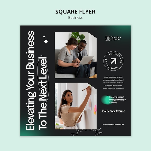 Free PSD flat design business template