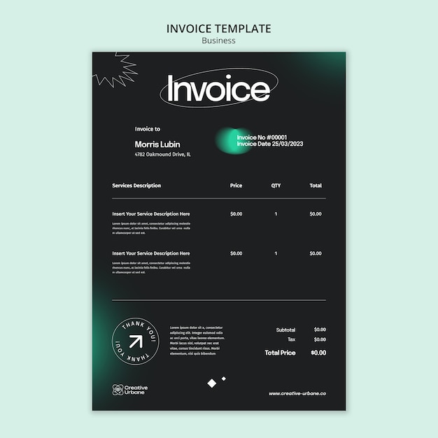 Flat design business template