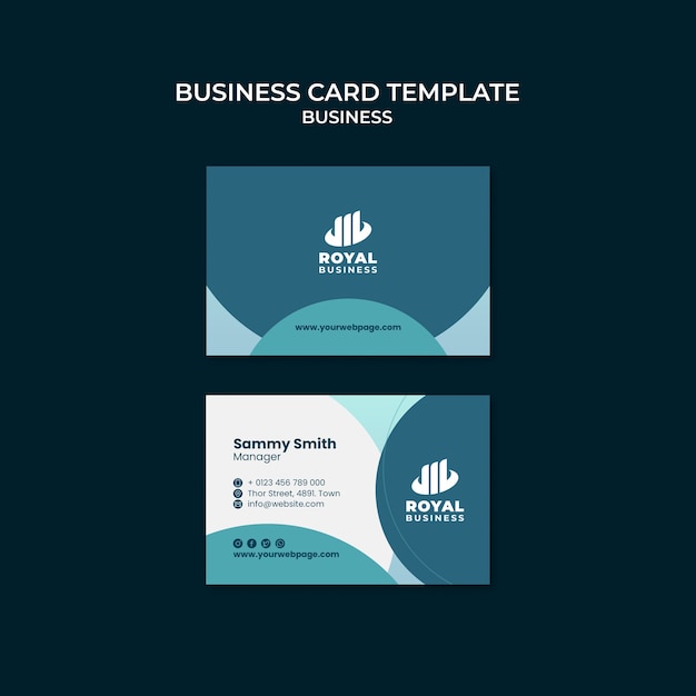 PSD gratuito modello di business design piatto