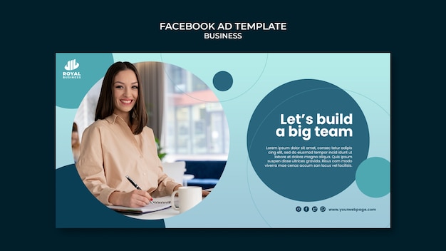 Free PSD flat design business template