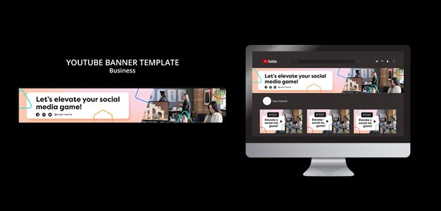 평평한 디자인 비즈니스 템플릿