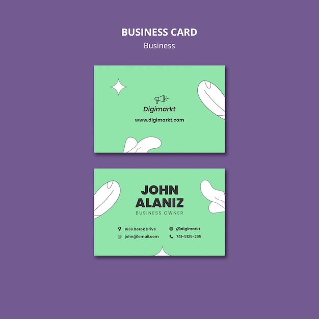 Flat design business template