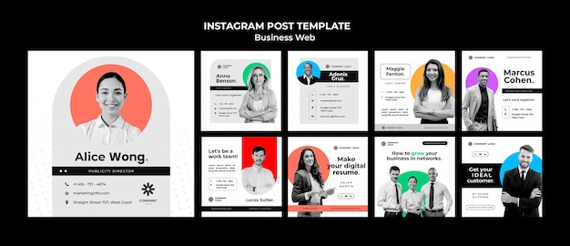 Flat design business web template