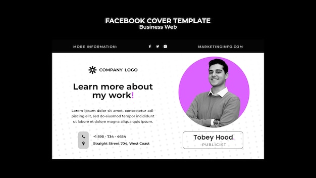 Flat design business web template