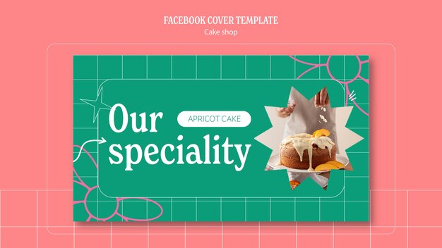 flat design cake shop template