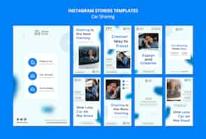 무료 PSD 평면 디자인 자동차 공유 템플릿