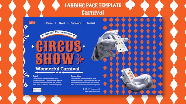 Flat design carnival template