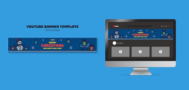 Flat design christmas template