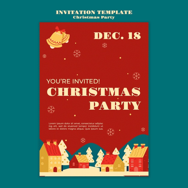Flat design christmas template