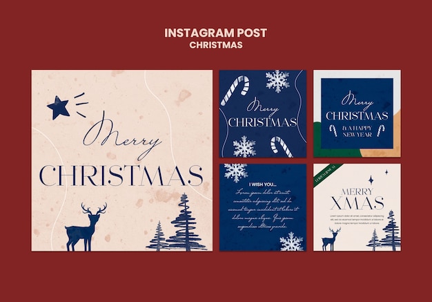 Flat design christmas template