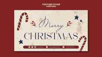 Free PSD flat design christmas template