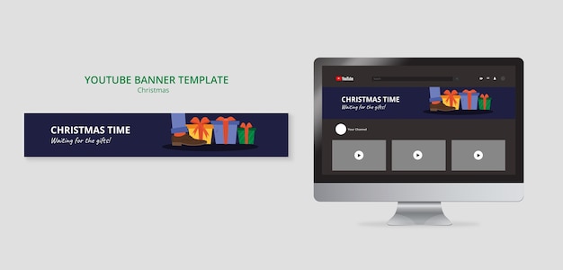 Flat design christmas template