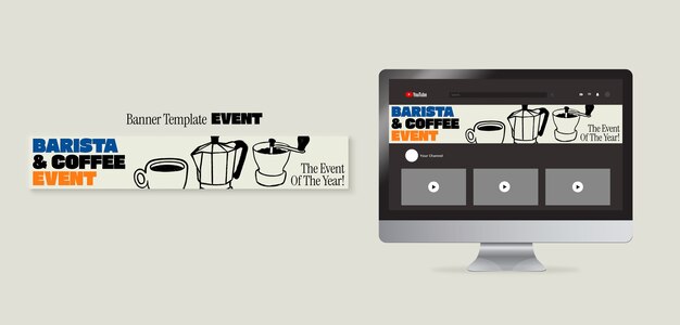 flat design coffee even template