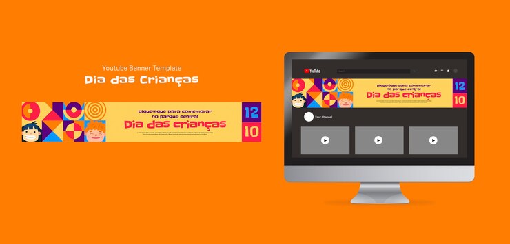 मुफ़्त PSD flat design colorful children's day template