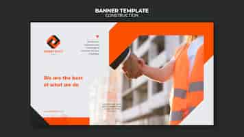 Free PSD flat design construction template