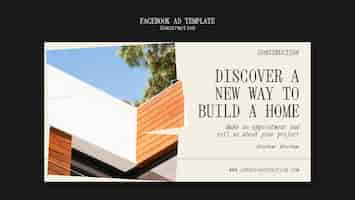 Free PSD flat design construction template