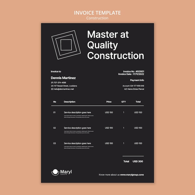 Modello di costruzione dal design piatto