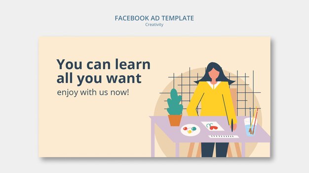 Flat design creativity  template