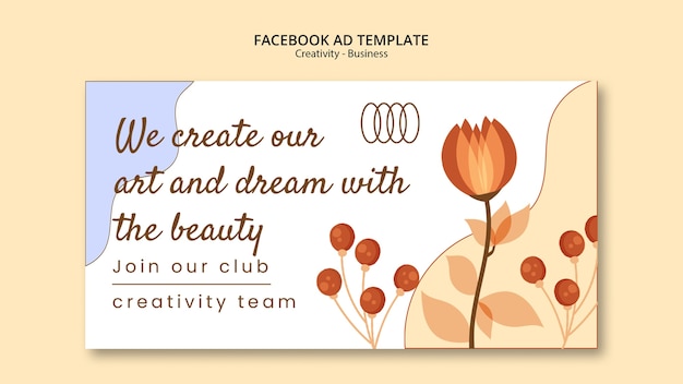 Flat design creativity template