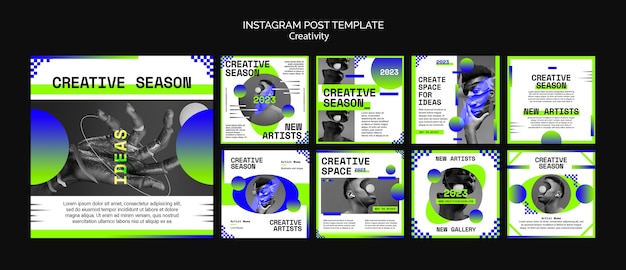 Free PSD flat design creativity template