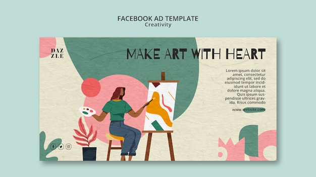 Flat design creativity template