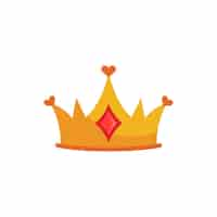 Free PSD flat design crown illustration